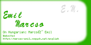 emil marcso business card